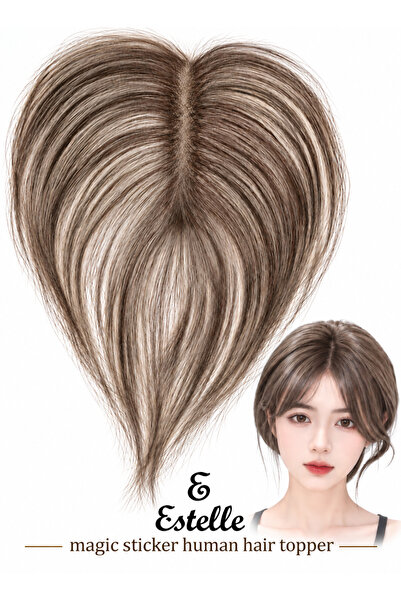 Estelle Magic Hook & Loop Hair Part Patch topper-Breathable & Lightweight , A...