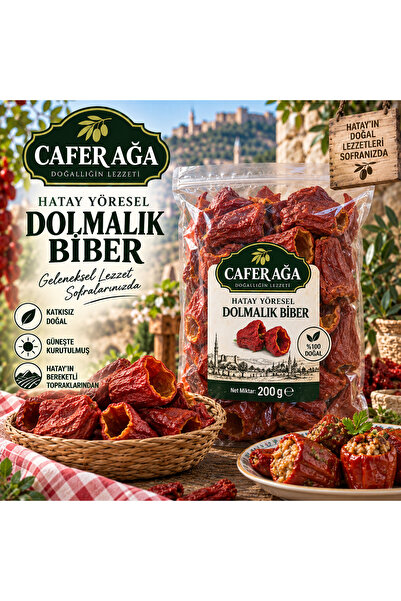 ca caferağa doğal salamura ürünleri DOLMALIK BİBER KURUSU(23-25ADET)