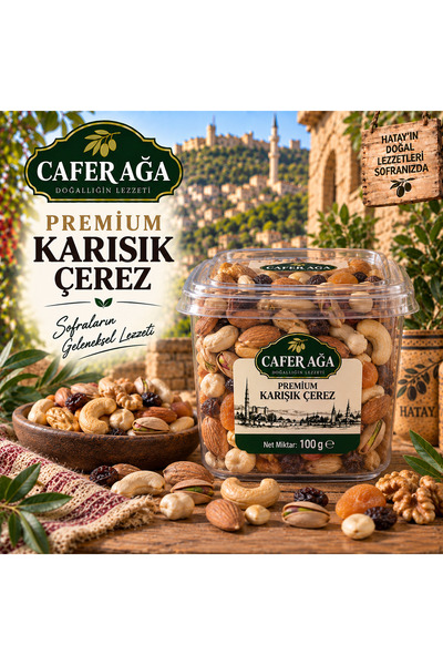 ca caferağa doğal salamura ürünleri PREMİUM KARIŞIK ÇEREZ (100GR)