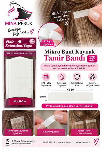 Mina Peruk Mikro Bant Kaynak Tamir Bandı – 120 Adet Şerit – , Uzun Süre Dayan...