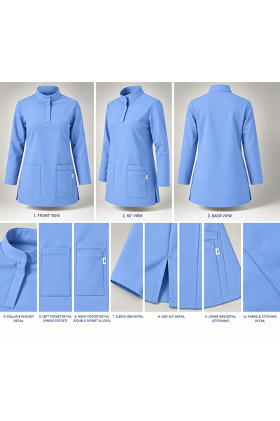 sketch Women's Medical Fullzeal Set Long Sleeve Light Blue (Baby Blue)