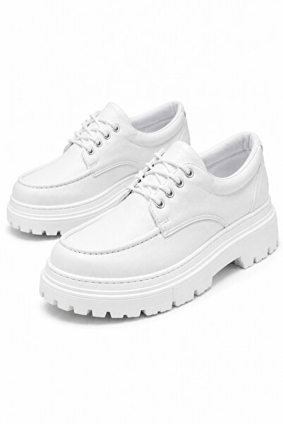 Lucy Shoes Yg-X6 Men's Casual Lace-Up Leather Classic Shoes Cbt - White