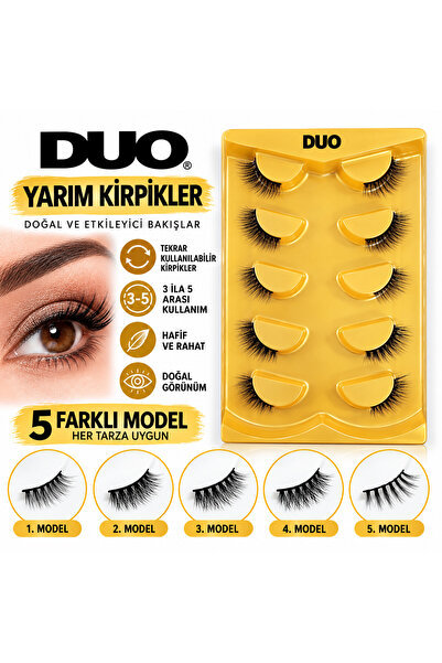 Duo TAKMA KİRPİK 5 Lİ YARIM MODEL