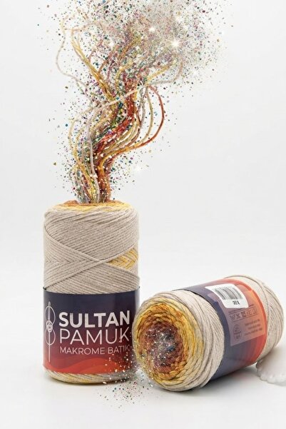 hobi dünyası evim 1 Piece Sultan Cotton Macrame Batik Hand Knitting Thread 25...
