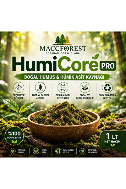 MaccForest HumiCore PRO 1 LT Doğal Hümik Madde Kaynağı Toprak Düzenleyici Org...