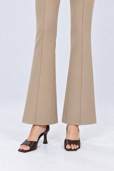 FAARKCOLLECTİON Premium Power Lycra Stretch High Waist Flare Cut Trousers