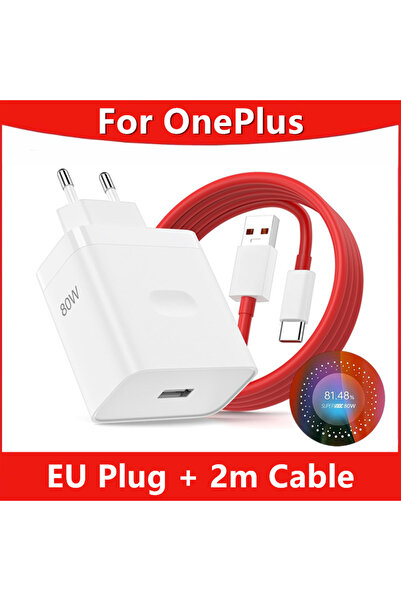 Choice EU Plug - 2m Cable 80W EU Super Fast Charger For OnePlus 10 Pro 11 12 ...
