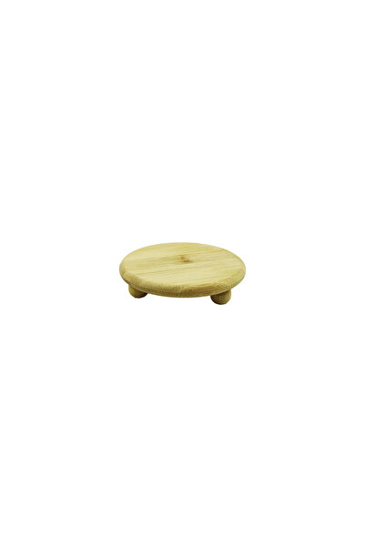 SS HOME CONCEPT Bamboo Bamboo Presentation Plate with Foot 11X11Cm