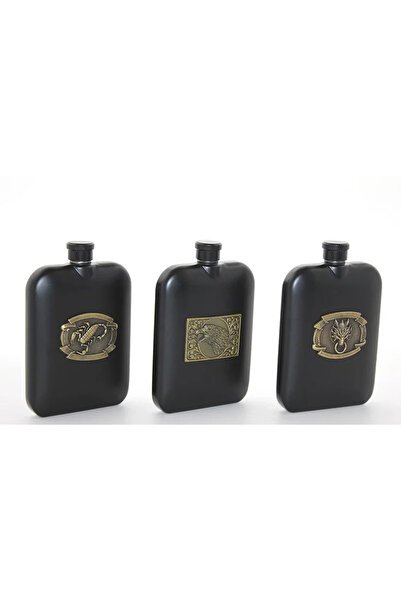 SS HOME CONCEPT Stainless Steel Embossed Single 6 oz Flask Alk2666