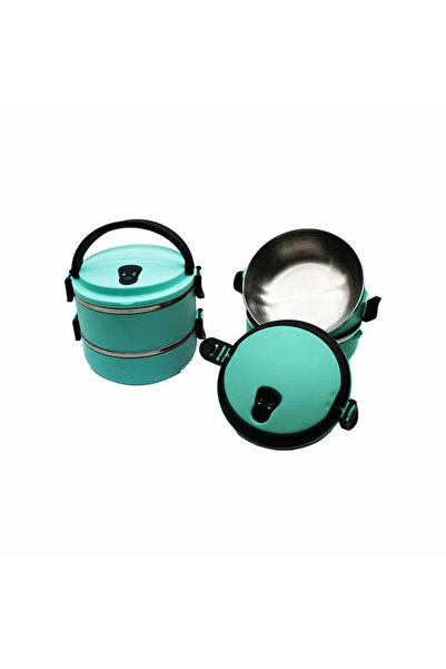 SS HOME CONCEPT Travel food thermos storage container thermos 2-piece - turqu...