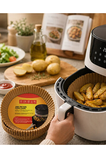 SS HOME CONCEPT Airfryer Baking Paper 100 Pieces Non-Stick Oil-Proof Paper