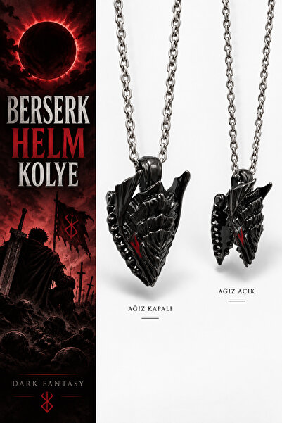 lootsepeti Anime Berserk Helm Kolye Berserk Kask Kolye (Ağız Kısmı Açılabilir)