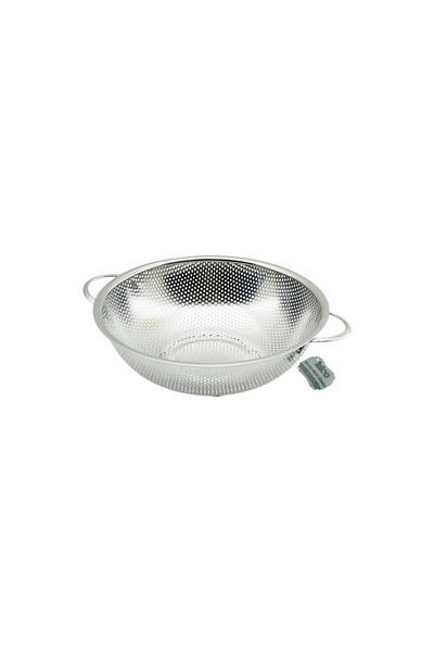 SS HOME CONCEPT 25cm Metal Handle Steel Basket Strainer with Fine Wire Legs