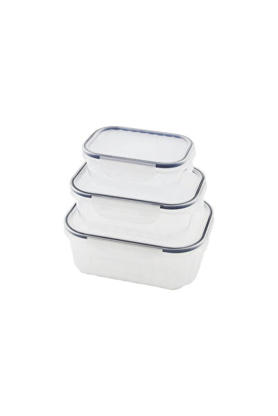 SS HOME CONCEPT 3Pcs Quick Leak-Proof Storage Container Set Transparent Conta...