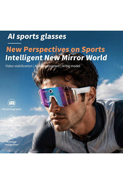 LOKMAT AI Smart Glasses with Camera 8MP, 4K Video, HD Camera Glasses for Men ...