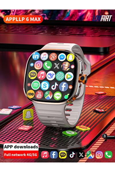 LOKMAT Smartwatch, supports 4G LTE and SIM card, 2.16 AMOLED full touchscreen...