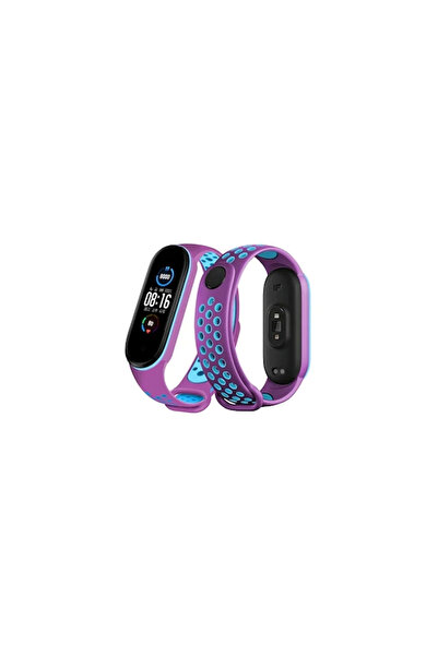 SS HOME CONCEPT سلك Xiaomi Mi Band 7 الرياضي المثقوب - أرجواني-أزرق
