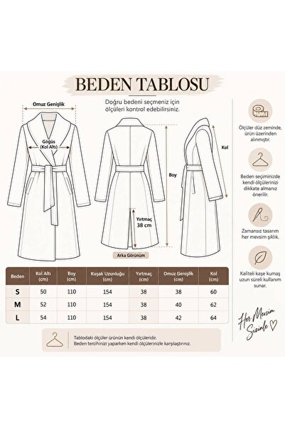 Moda Banuş Women's Belted, Pocketed, Slit, Lined Cashmere Coat, Burgundy