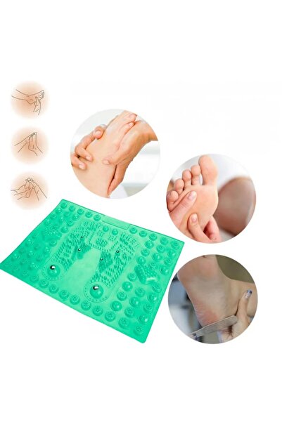 Refleksoloji Ayak Uyarıcı Duyu Matı Yeşil, Acupressure Ayak Paspası