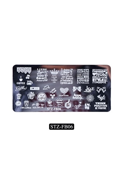 Beauty Box Coffee Lover Nail Art Stampa Plakası Tırnak Stampası Tırnak Süslem...