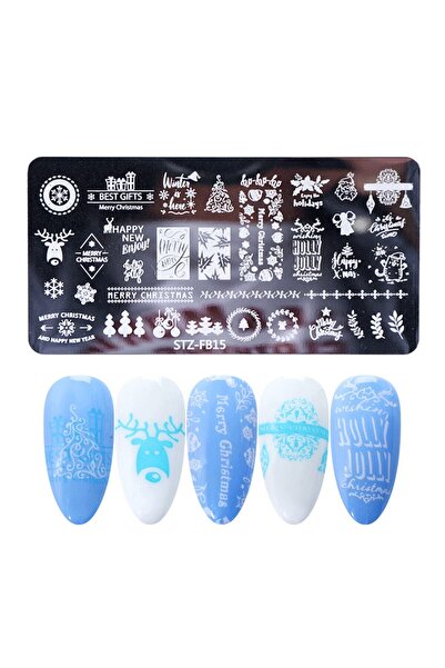 Beauty Box Christmas Noel Yılbaşı Nail Art Stampa Plakası Tırnak Stampası Tır...