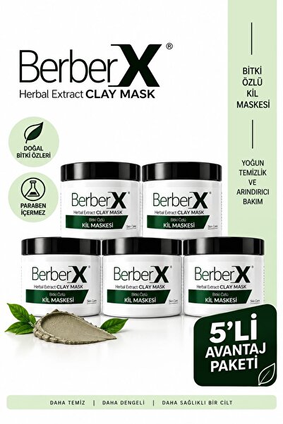 BERBERİN Berberx Plant Clay Mask 650 GrX5 Pieces