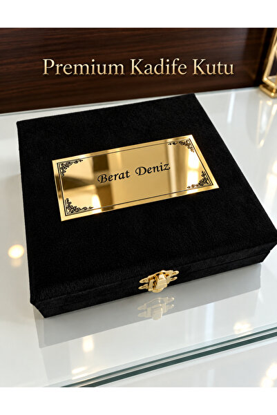 Suat Gümüş ve Tesbih Dünyası Premium Kadife Kutu, İsim Yazılı Hediye Kutusu, ...