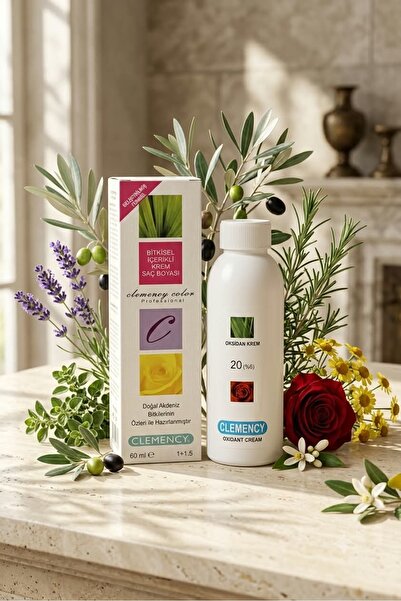Clemency Color Saç Boyası 7.3 Fındık Kabuğu 60ml. + %6 20 Volume Oksidan 90 Ml.