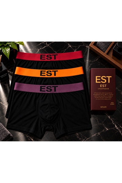 EST Boutique 3lü Premium Erkek Boxer Seti