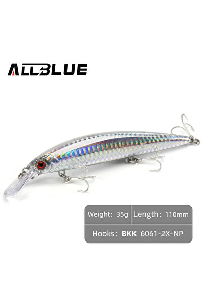 Choice 110MM Color I ALLBLUE Heavy Weight Minnow 90mm/110mm Sinking Jerkbait ...