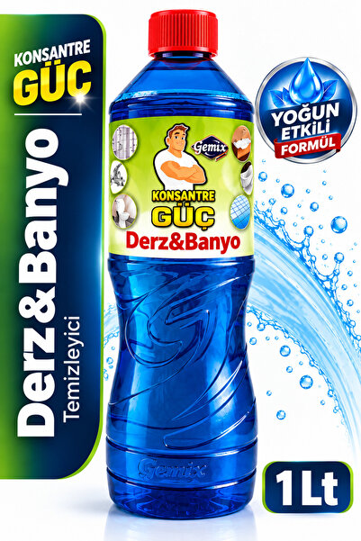 KONSANTRE GÜÇ Derz&Banyo Duşakabin Fayans Arası Temizleyici 1 Litre –Küf,Sara...