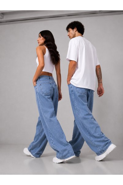 St.Poll Kar Yikama Unisex Baggy Jean Pants