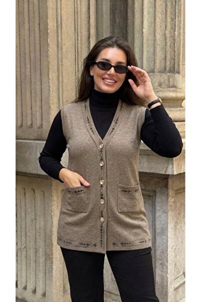 onno style women سترة كلاسيكية منسوجة بنمط بنتي بقلاوة مع أزرار