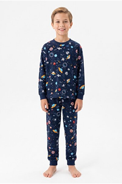Bebella&Baby Galaxy Detailed 100% Cotton Boys' Pajama Set