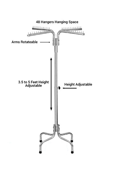 M.A Traders Cloth Hanging Stand – Foldable & Adjustable Height - Clothes Dryi...