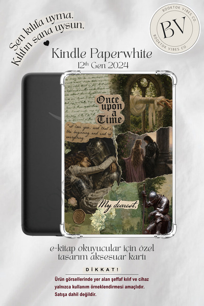 BookTok Vibes Co. Romantasy Once Upon A Time Temalı Insert - Kindle ve Kobo E...