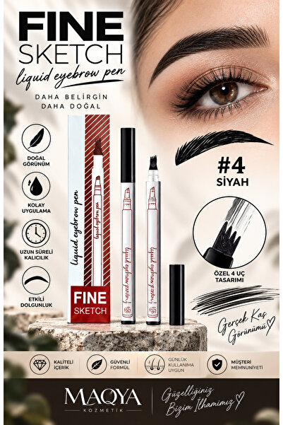 MAQYA Cosmetics Microblading Effective Eyebrow Tattoo Black Tone Waterproof E...