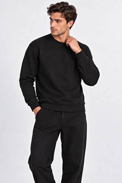 Lizbon Style Erkek Regular Fit Normal Kesim 3 Iplik Şardonsuz Bisiklet Yaka M...