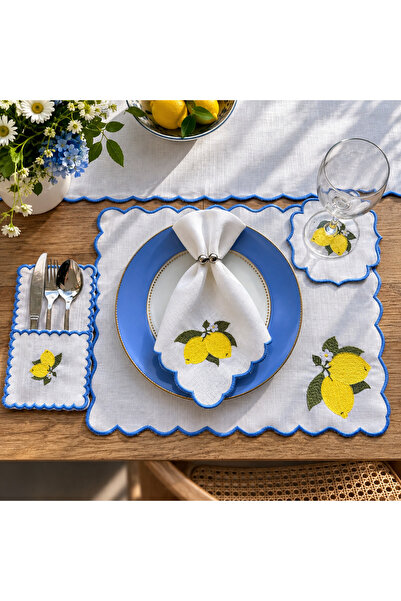 Home Limon Desenli Amerikan Servis 2 Adet