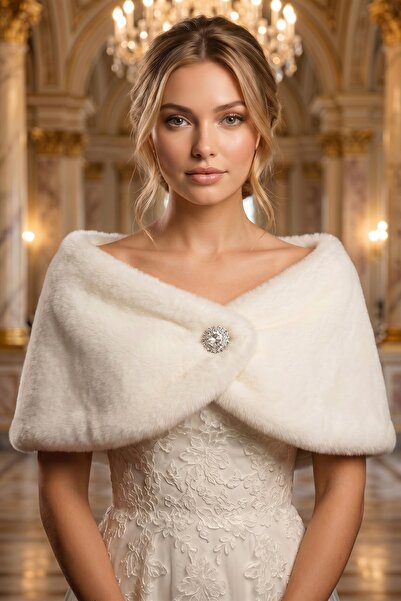 Elegance Scarf Κοντό γούνινο μπολερό νυφικό, γούνινο μπολερό, νυφικό σάλι, γο...
