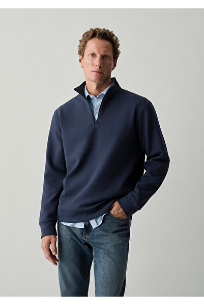 Mavi Yarı Fermuarlı Lacivert Sweatshirt 0S20126-70497