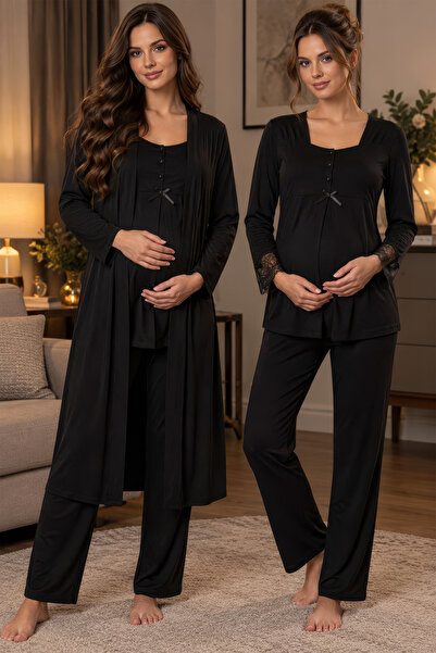 ByLohusa Comfortable Fit Maternity Pajama Set with Nursing Features Effortt -...