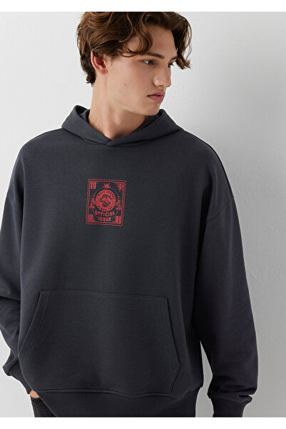 Mavi Kapüşonlu Antrasit Sweatshirt 0S20136-70087