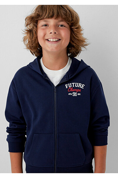 Mavi Kapüşonlu Lacivert Sweatshirt 6S10183-84371
