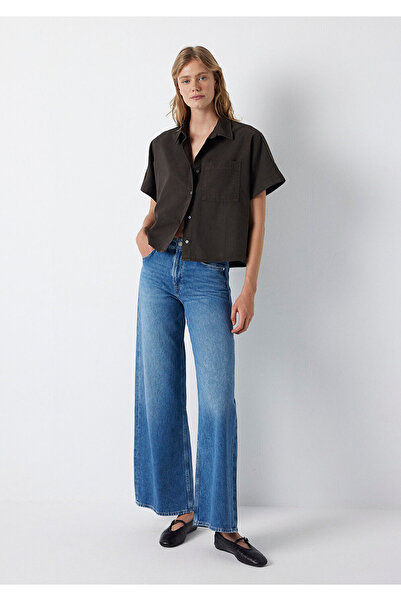 Mavi Linen Blend Brown Shirt Oversize / Wide Cut 1211540-91100