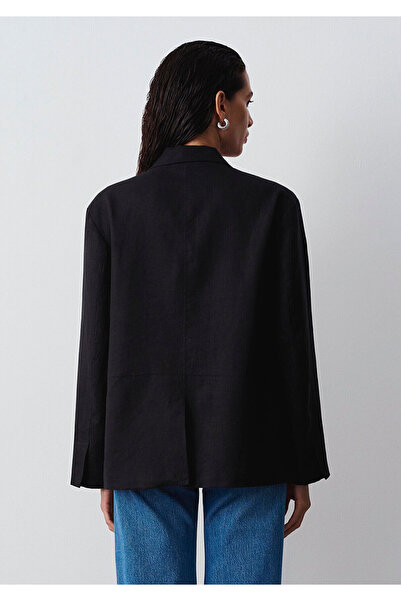 Mavi Siyah Keten Blazer 1110850-900