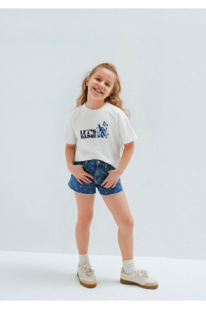 Mavi Stitch Printed Ecru T-Shirt Loose Fit / Relaxed Comfortable Cut 7610422-...