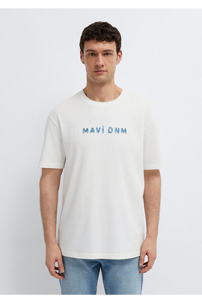 Mavi DNM Ekru Tişört Loose Fit / Bol Rahat Kesim 0613604-70057