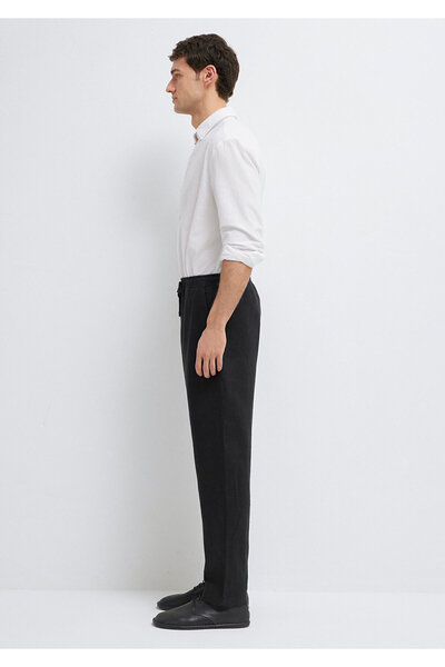 Mavi Siyah Keten Pantolon 0010577-900