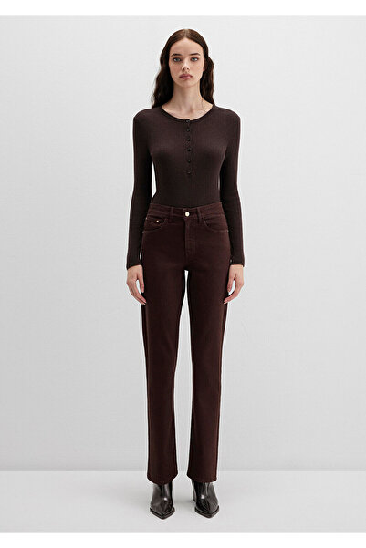 Mavi New York Kahverengi Gabardin Pantolon 101441-91340